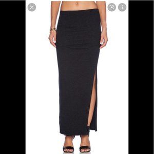 NWT James Perse Stretch-Knit Side-Slit Maxi Skirt in color Clay